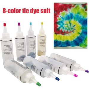 8 Kleuren Textiel Feestartikelen Graffiti Permanente Verf Voor Stof Diy Kleding Tie Dye Kit Groep Activiteiten Pigment Decorating