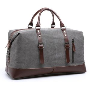 MARKROYAL Men Travel Bags Medium Large Capacity Luggage Bags Canvas Leather Travel Duffel Bags Shoulder Bags