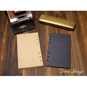 A5 a6 6 koeienhuid losbladige papier zwarte kaart refill boek core filofax persoonlijke