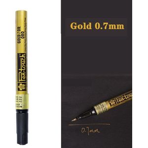 Permanente Metallic Marker Pennen Wit Zilver Goud Verf Pen Marker Voor Papier Glas Stof Cd Band Diy Markering Japanse Briefpapier