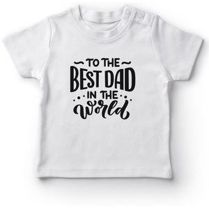 Angemiel Baby De Beste In De Wereld Om Zijn Vader Baby Boy T-shirt Wit