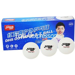 Dhs Outdoor Tafeltennis Bal (All Weather Abs Bal) Plastic Originele Dhs Ping Pong Ballen