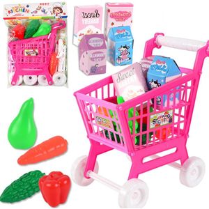 Mini Simulatie Winkelwagen Kids Pretend Play Toy Plastic Monteren Demonteren Winkelwagen Baby Spelen Huis Speelgoed