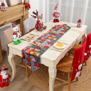 Wit-rood Polyester Kerst Tafelkleed | Franse Tafelkleden