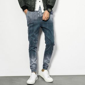 Lente Zomer Japanse Streetwear Mannen Jeans Denim Koe Jongen Broek Harembroek Plus Size Slim Fit Skinny Potlood Pant mannen