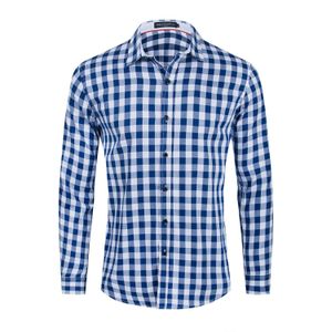 Casual Mannen Klassieke Plaid Shirt Lange Mouwen Mannen Katoen Lange Mouwen Plaid Shirt Oversized Mannen Shirts