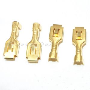 50 stuks Koper 6.3mm 4.8mmCrimp Terminal 6.3mm Ongeïsoleerde Lente Connector Vrouwelijke mannelijke Koude Terminal voor Auto Auto bike ect