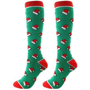 1 Paar Kerst Stijl Winter Vrouw Sokken Praktische Duurzaam Polyester Nylon Compressie Sport Sokken Voor Partij