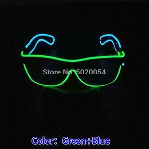 Gzyuchao El Neon Led Light Up Bril Halloween Cosplay El Wire Glowing Glazen Voor Night Club Bar
