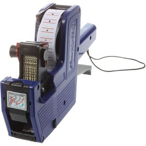 Blue 8 Digits Hand Price Labeller Tag Gun Plastic