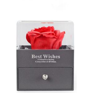 Rose Sieraden Lade Rose Eternelle Ring Box Bloemen Sieraden Plaat Ketting Box Rose Sieraden Doos Verjaardag Valentijnsdag