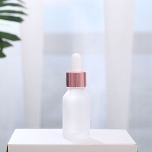 15Pcs 5Ml/10Ml/15Ml/20Ml/30Ml/50Ml/100Ml Witte Druppelaar Flessen Glas Etherische Olie Vloeistof Aromatherapie Pipet Parfum Container