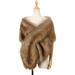 Vrouwen Deluxe Faux Fur Sjaal Vintage Schouder Wrap Stole Warme Sjaal Voor Avondjurk 1920 S Flapper Cover Up winter Cape