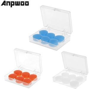 Anpwoo 6Pcs Oordopjes Beschermende Oordoppen Silicone Soft Waterdicht Anti-geluid Oordopjes Protector Zwemmen Douchen Water Sport
