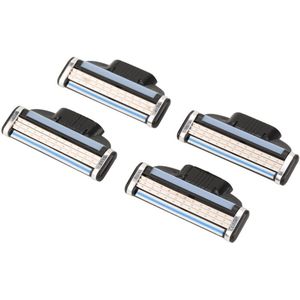 4 Stks/set 3 Lagen Mannen Gezicht Scheren Scheermessen Blades Mannelijke Handleiding Scheermesjes Voor Standaard Baard Scheerapparaat Trimmer Blades