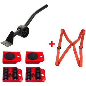 Zware Professionele Roller Bewegen Tool Set Meubels Lifter Wiel Bar Mover Sliders Transporter Kit Trolley Voor 100Kg/220Lbs