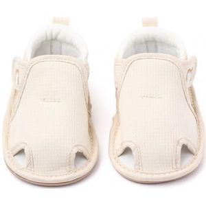 Effen Kleur Baby Meisjes Schoenen Zomer Anti-Slip Zachte Katoenen Schoenen Baby Jongens Peuter Prewalker Schoenen Magic Sticker Schoenen