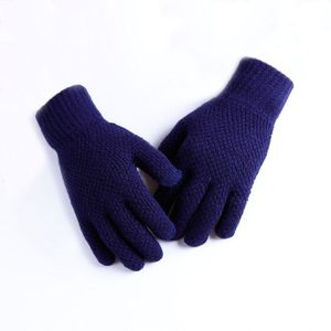 Mode Winter Acryl Knit Warm Touch Telefoon Screen Fietshandschoenen Mannen Buitensporten Rijden Run Soild Handschoenen A48