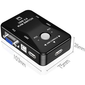 Kvm Switch Uitstekende Vakmanschap Goed Duurzaamheid 4 Poorten 4 In 1 Out Vga Splitter Box Voor Toetsenbord Muis Monitor