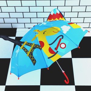 YADA Nuttige 3D Kind Automatische Cartoon Piraat Patroon Transparante Lange Paraplu Zon Regenachtige Jongens Meisjes Kids Gereedschap Paraplu YD056