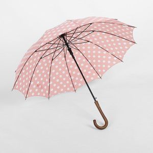 Creatieve 16-Bone Gebogen Handvat Rechte Lange Steel Paraplu Golf Punt Kleine Verse Paraplu Regen En Zon Dual-gebruik Vrouwen Parasol