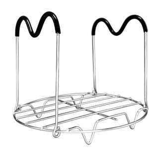 Roestvrijstalen Snelkookpan Stoomboot Rack Onderzetter Met Thermische Isolatie Handgrepen Draad Stoom Rack Voor 6/8 Quart Instant Pot