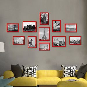 Moderne 11 Pcs Muur Opknoping Fotolijst Wanddecoratie Woonkamer Achtergrond Fotolijst Home Decor Familie Foto Display