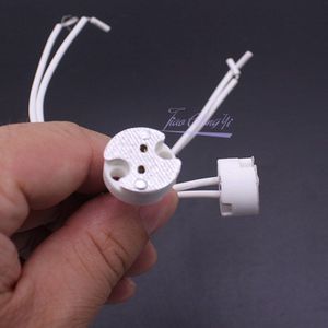 MR16 MR11 GU5.3 G4 Lamphouder Lampvoet met Draad Keramische Halogeen Socket Aardewerk Connector 12V - 250V Led Licht JQ 5-50PCS