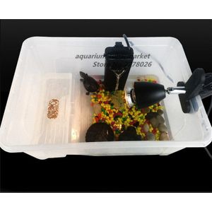 HONGYI 1 stuk aquarium schildpad reptiel huis schildpad fokken doos schildpad tank schildpad rustplaats kale cilinder S/ m/L maat