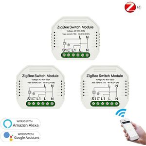 Tuya Zigbee 3.0 Smart Lichtschakelaar Module Smart Leven/Tuya Draadloze Afstandsbediening, werken Met Alexa Google Thuis Voor Voice Control