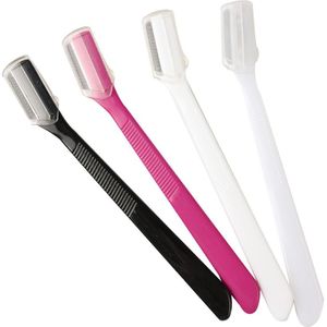 2 Stks/partij Wenkbrauw Trimmer Sharp Rvs Wenkbrauw Mes Haar Reparatie Schraper Beauty Tool Wenkbrauw Mes Willekeurige TSLM1