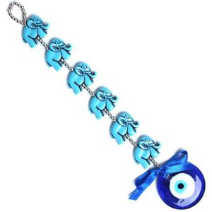 Turkse Blauwe Ogen 6 Olifant Team Ornamenten Moslim Muur Opknoping Hanger Duivel Ogen Huis Tuin Auto Decoraties