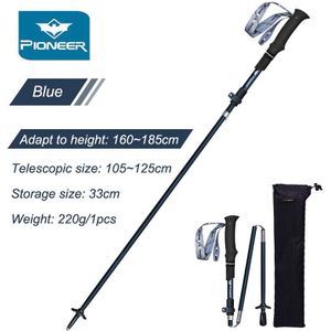 2Pcs Pioneer Wandelen Trekking Poles Carbon Aluminium Opvouwbare Draagbare Cane Verstelbare 5 Sectie Nordic Walking stokken Wandelen Pole