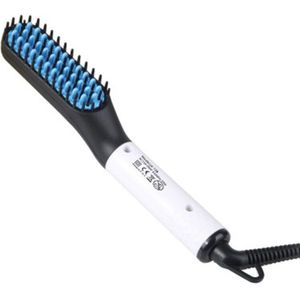 Costway Mannen Styling Kam Curling & Rechttrekken Kam Multifunctionele Massage Perm Kam Baard Kam Keramische Stijltang
