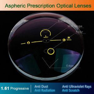 Hotony 1.61 Index Digitale Free-Form Progressieve Asferische Optische Brillen Recept Lenzen Ar-Coating UV400 Mannen En Vrouwen