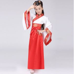 Chinese Folk Kostuum Jongen Hanfu Kleding Gewaad + Riem Lange Kinderen Chinese Traditionele Costime Meisje Tang Kleding 16