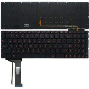 Us Backlit Laptop Toetsenbord Voor Asus G551 G551J G551JK G551JM G551JW G551JX G551VW Rood/Zilver