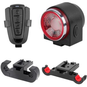 Led Usb Oplaadbare Achter Bike Light Auto Brake Gedetecteerd Fiets Staart Lamp Draadloze Afstandsbediening Fietsen Achterlicht Alarm Bell