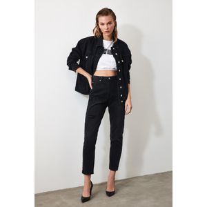 Trendyol Ripped Gedetailleerde Hoge Bel Mom Jeans TWOAW21JE0110