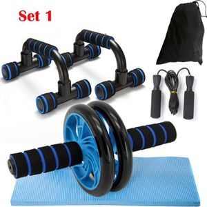 Ab Roller Kit Sterke Dragende Push-Up Bar Springtouw Knie Pad Home Fitness Gym Abdominale Core muscle Exerciser