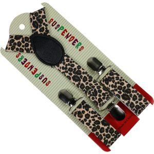 Winfox Mode Y Terug Bretels Voor Kinderen Baby Jongens Animal Print Leopard Elastische Bretels Kids Brace Riem