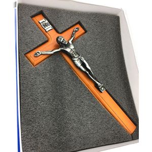 Katholieke Kruisbeeld Opknoping Kruisen Thuis Muur Decor Antieke Zilveren Afwerking Jezus Christus Handgemaakte Kruisbeeld Muur Kruis Houten Metalen