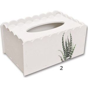 CFen EEN's Groene Plant Home Keuken PVC-hout Tissue Doos DIY Solid Servet Houder Case afstandsbediening container tissue Case 1pc