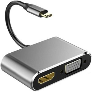 4 In 1 Usb C Hdmi Type C Naar Hdmi 4K Adapter Vga USB3.0 O Video Converter Pd 87W Snelle Oplader Voor Pro Voor Samsung S9