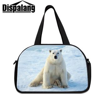 Dispalang Leuke Reistas Ijsbeer Print Grote Reizen Tote Trendy Schouder Plunjezak Vrouwen Dier Patroon Bagage Tas Meisjes