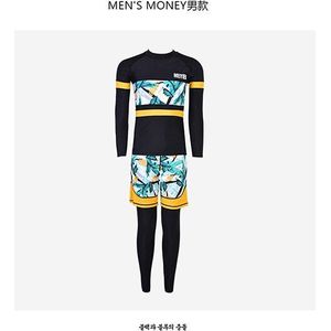 Meiyier Mode Koreaanse Rashguard Man Plus Size 3XL Surfer Kleding Heren Rash Guard Zwemmen Shirts Top + Broek + Korte Surf Pak