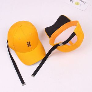 Mannen Geel Baseball Caps Zomer man Letters Borduren snapback hip hop Met Lange Riem Vrouwen Casual harajuku cap Gorras mujer