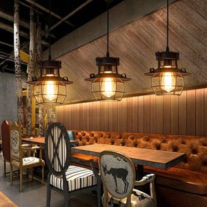 Vintage Industriële Stijl Iron Black Indoor Home Decoratie Kamer Verlichting Loft Restaurant Balkon Keuken Led Plafond Kroonluchter