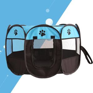 Pet Hond Kat Kinderbox Tent Krat Kamer Opvouwbare Puppy Oefening Kat Kooi Waterdichte Outdoor Twee Deur Mesh Schaduw Cover Nest kennel
