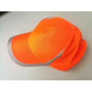 Verstelbare Outdoor Reflecterende Baseball Cap Hoed Werkkleding Geweven Veiligheid Hoed Hoofd Protector Fluorescerende Oranje En Geel